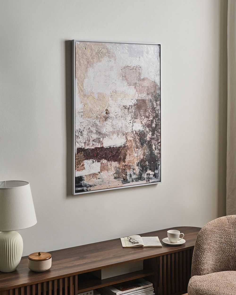 Canvas DELVIN Abstraktes Muster Braun