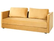 Sofa Bed 3 Seater EKSJO with Storage Velvet Mustard_848899