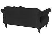 Sofa 2-Sitzer SKIEN II Samtstoff Schwarz_1161636