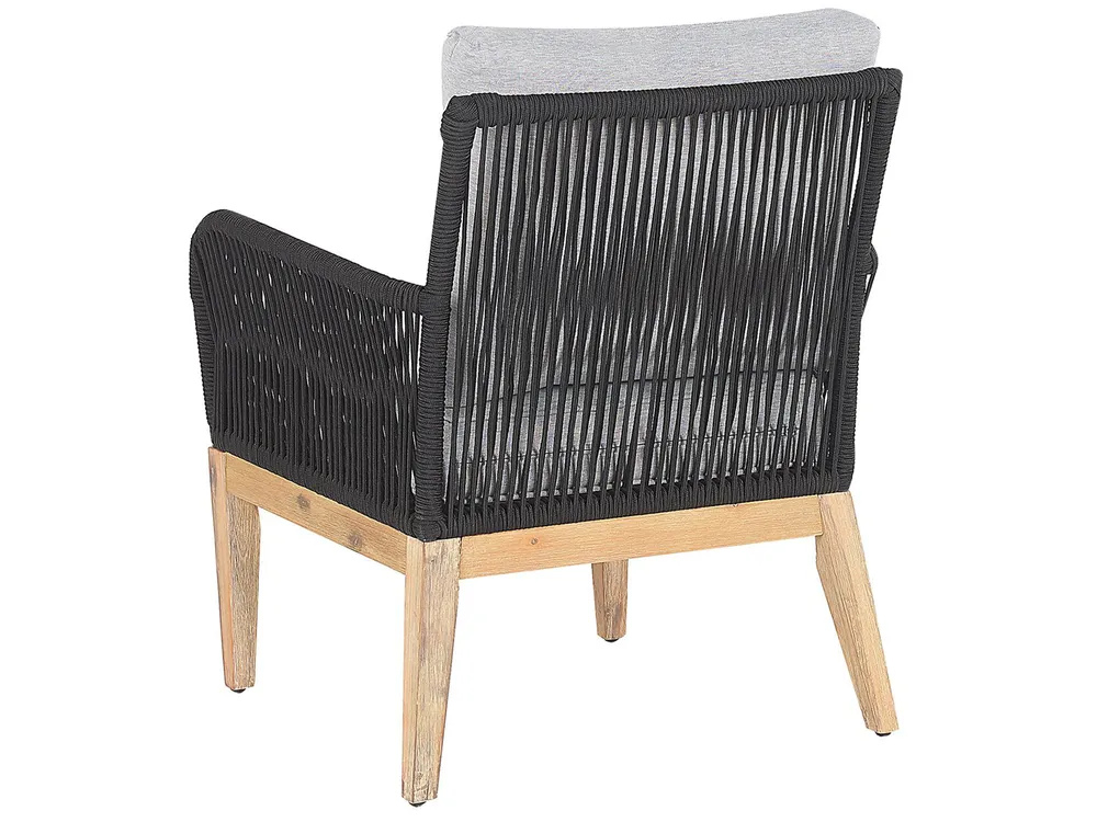 Lounge Set mit Tisch 4-Sitzer MERANO Akazienholz Grau_772239
