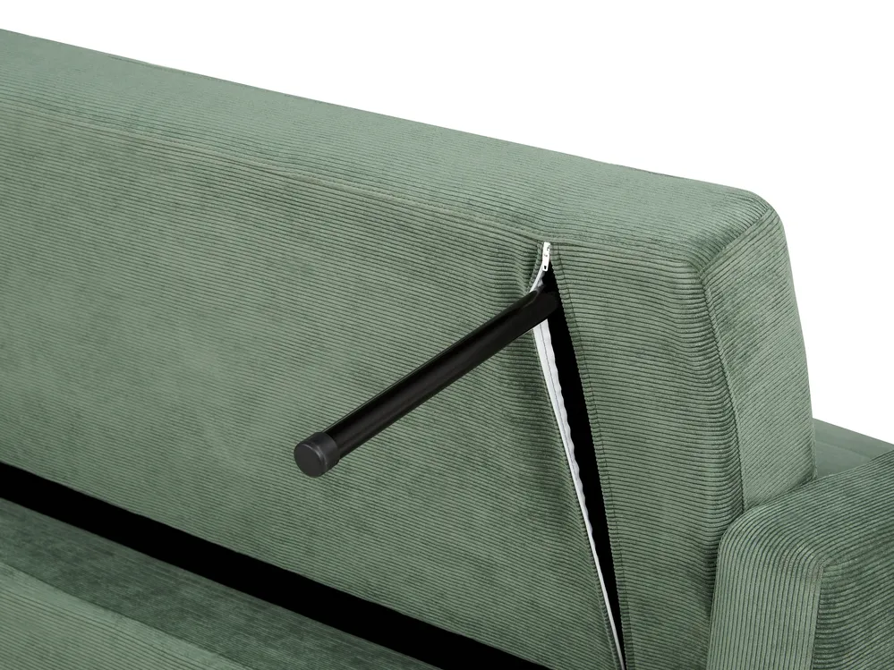 Schlafsofa 3-Sitzer VEHKOO Stoff Dunkelgrün_914641
