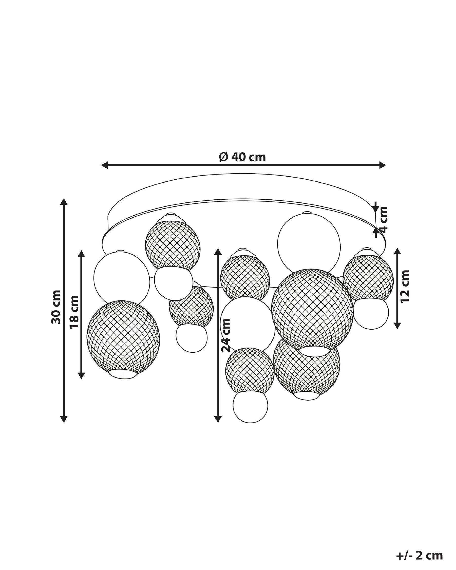 LED Ceiling Lamp SORA Glass Gold_1034047