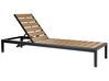 Sonnenliege NARDO mit Relaxfunktion Metall Braun / Schwarz