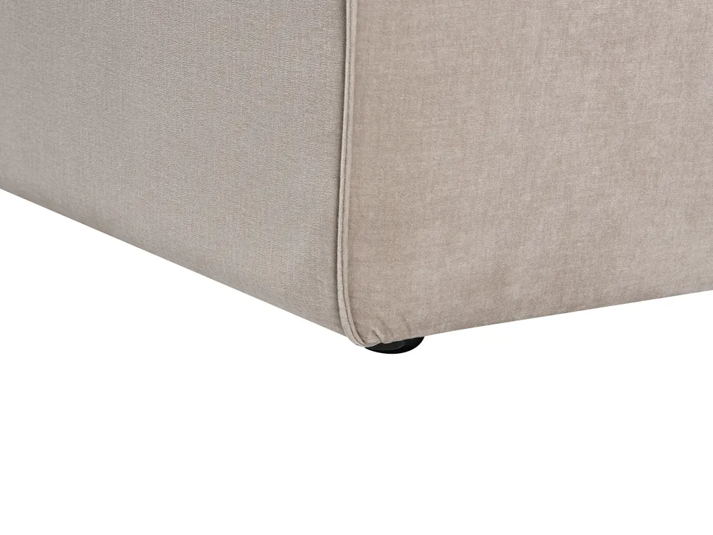 Ecksofa 3-Sitzer VERNON Samtstoff Beige rechtsseitig_887808