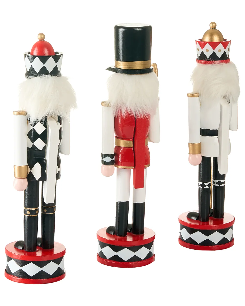 Dekofiguren 3er Set RICKLEAN 30 cm Nussknacker Rot / Weiß_1027632