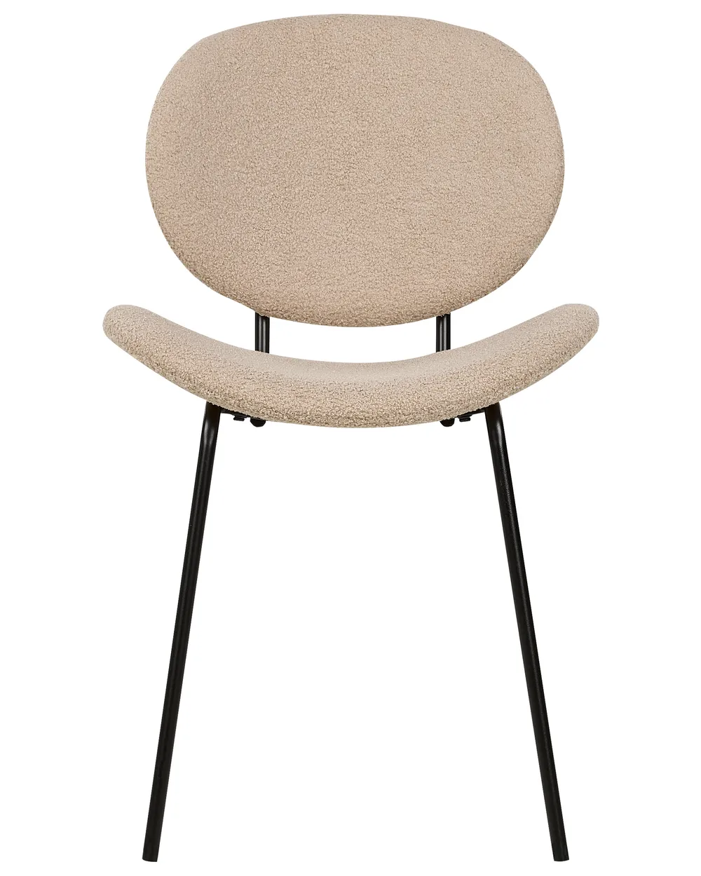 Esszimmerstuhl 2er Set LUANA Bouclé Taupe_916214
