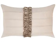 Dekokissen 2er Set BELLE 30 x 50 cm Samtstoff Hellbeige Ohne Muster_1168720
