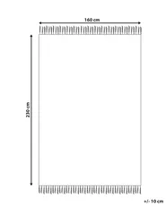 Kinderteppich DARMA Beige 160 x 230 cm Baumwolle_1109465
