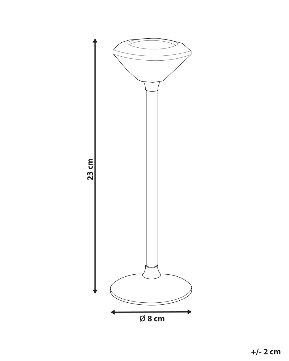 Kerzenständer KOFI 23 cm Glas Silber_723630