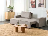 Eckschlafsofa 3-Sitzer KARILA mit Stauraum Stoff Taupe rechtsseitig_886033