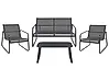 Lounge Set mit Tisch 4-Sitzer BARREA Metall Schwarz