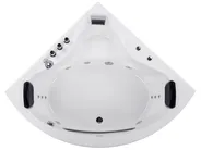 Corner Hot Tub with LED TOCOA 2050 x 1460 mm White_762909