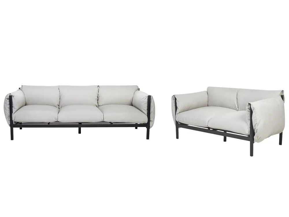 Gartensofa Set 5-Sitzer ESPERIA Metall Grau