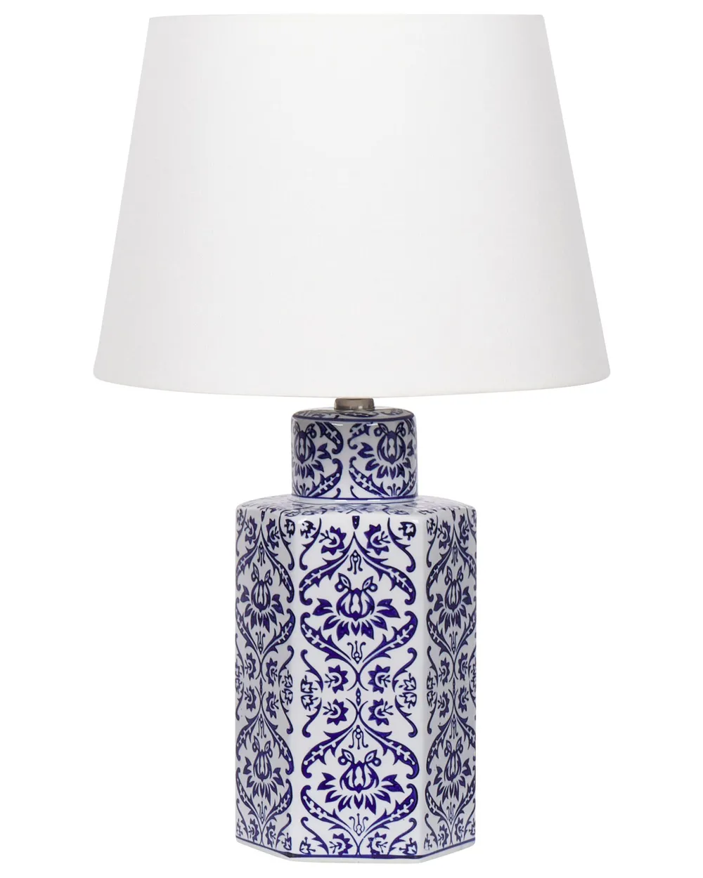Tischlampe MARCELIN Porzellan Weiß / Blau