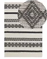Teppich DAVUTLAR Hellbeige 140 x 200 cm Wolle