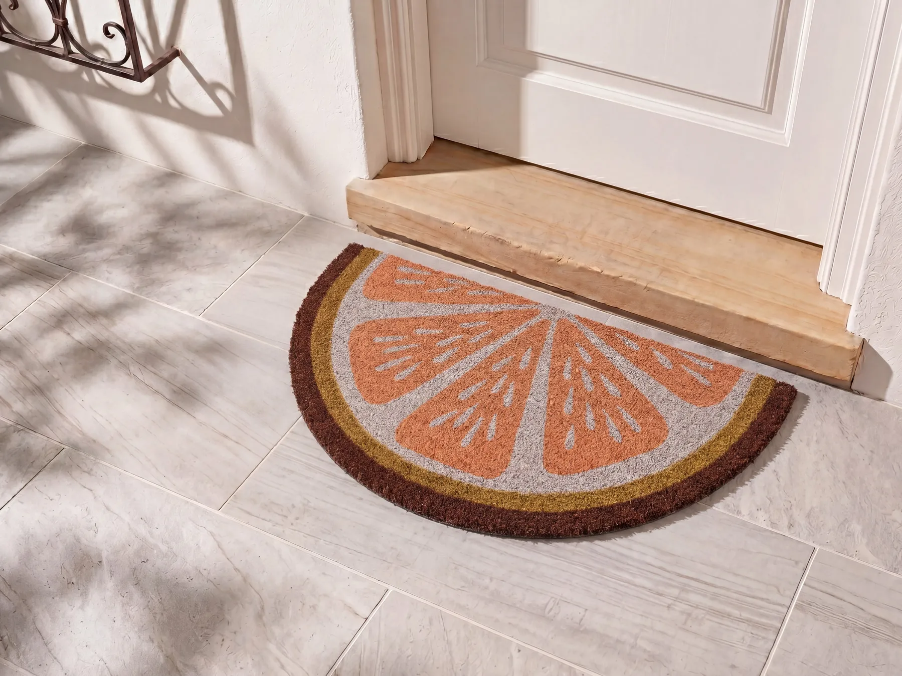 Doormat DAVAO Orange 45 x 75 cm Coir_1079265