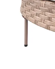 Gartensessel mit Ottomane ARCILLE Polyrattan Braun_1082756