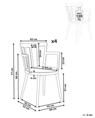 Esszimmerstuhl 4er Set MORILL Hellgrün_876317