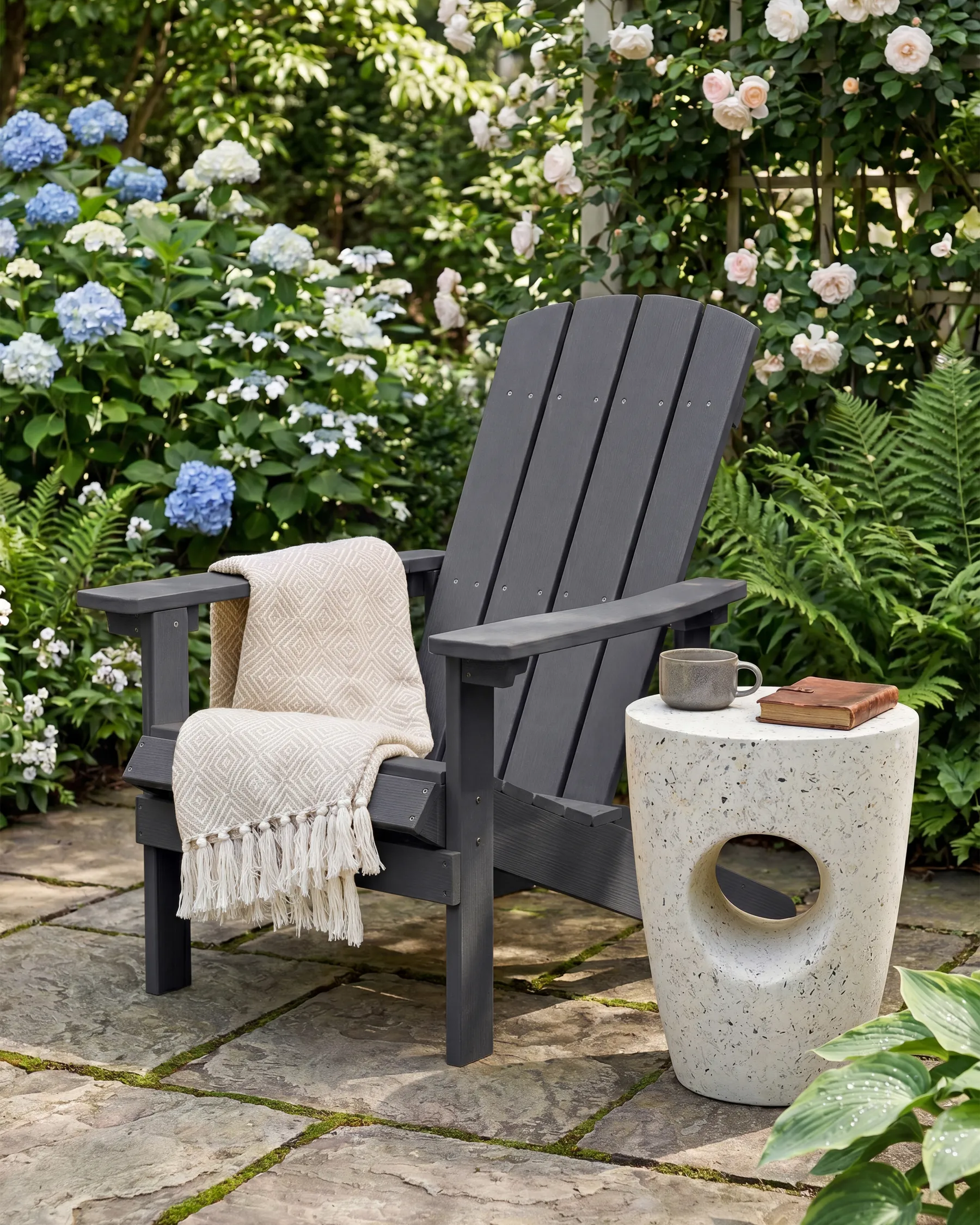 Gartenstuhl ADIRONDACK Dunkelgrau_729707