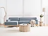 Ecksofa SOSJO Stoff Blau rechtsseitig