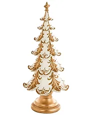Set van 2 kerstdecoraties HEISKA 30/42 cm Kerstboom Goud_1175608