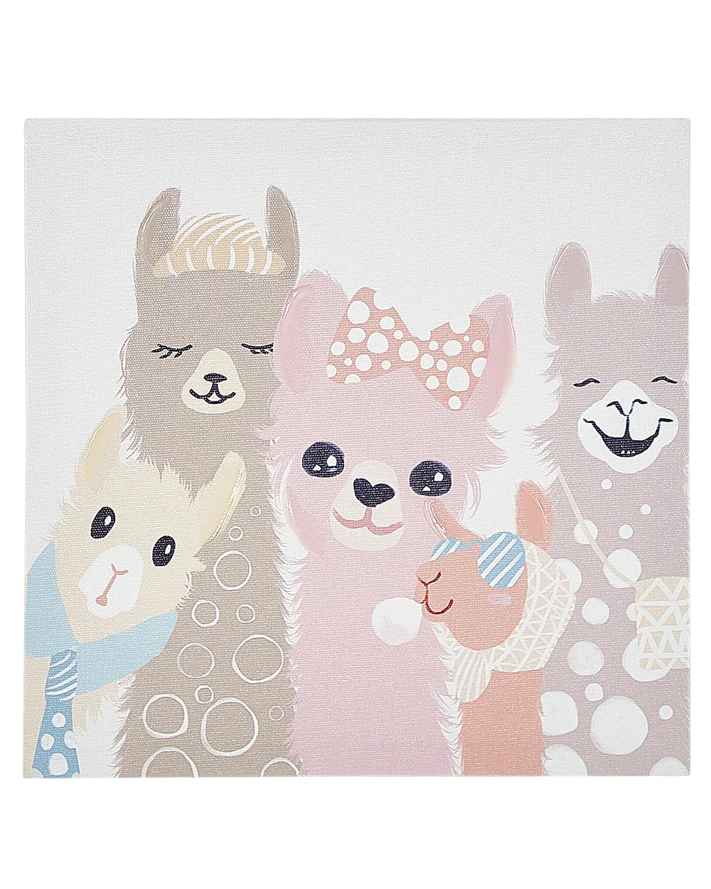 Leinwand 3er Set TILLIA 30 x 30 cm Tiermotiv Bunt_819741