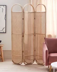 3 Panel Room Divider CORTONA 118 cm 180 cm Light Brown_866380