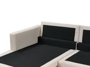 Ecksofa 4-Sitzer SIGGARD Stoff Hellbeige rechtsseitig_944911