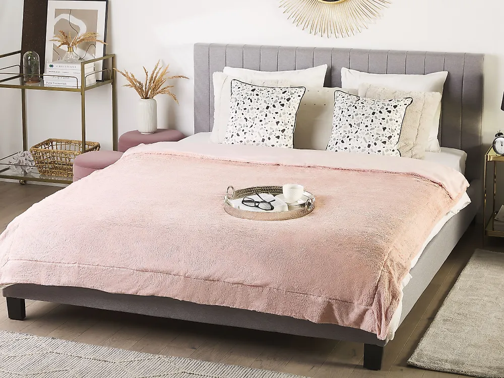 Kuscheldecke GELIK 180 x 200 cm Rosa_1178120