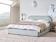 Ottoman Bed QUILLIEN Chenille Light Blue 160 x 200 cm (EU King Size)_989849