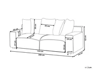 Sofa 3-Sitzer VISKAN Cord Hellbeige_933833