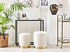 Pouf mit Stauraum 2er Set MIRAMAR Samtstoff Weiß