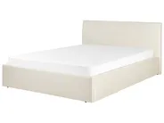 Bett mit Stauraum ORBEY Stoff Hellbeige 140 x 200 cm_906913