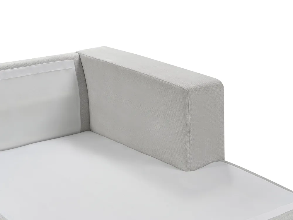 Corner Sofa 3 Seater LOFOTEN Fabric Light Grey Left Hand_900461
