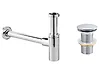 Flaschensiphon mit Click-Clack-Ventil MAFREDI Messing Silber
