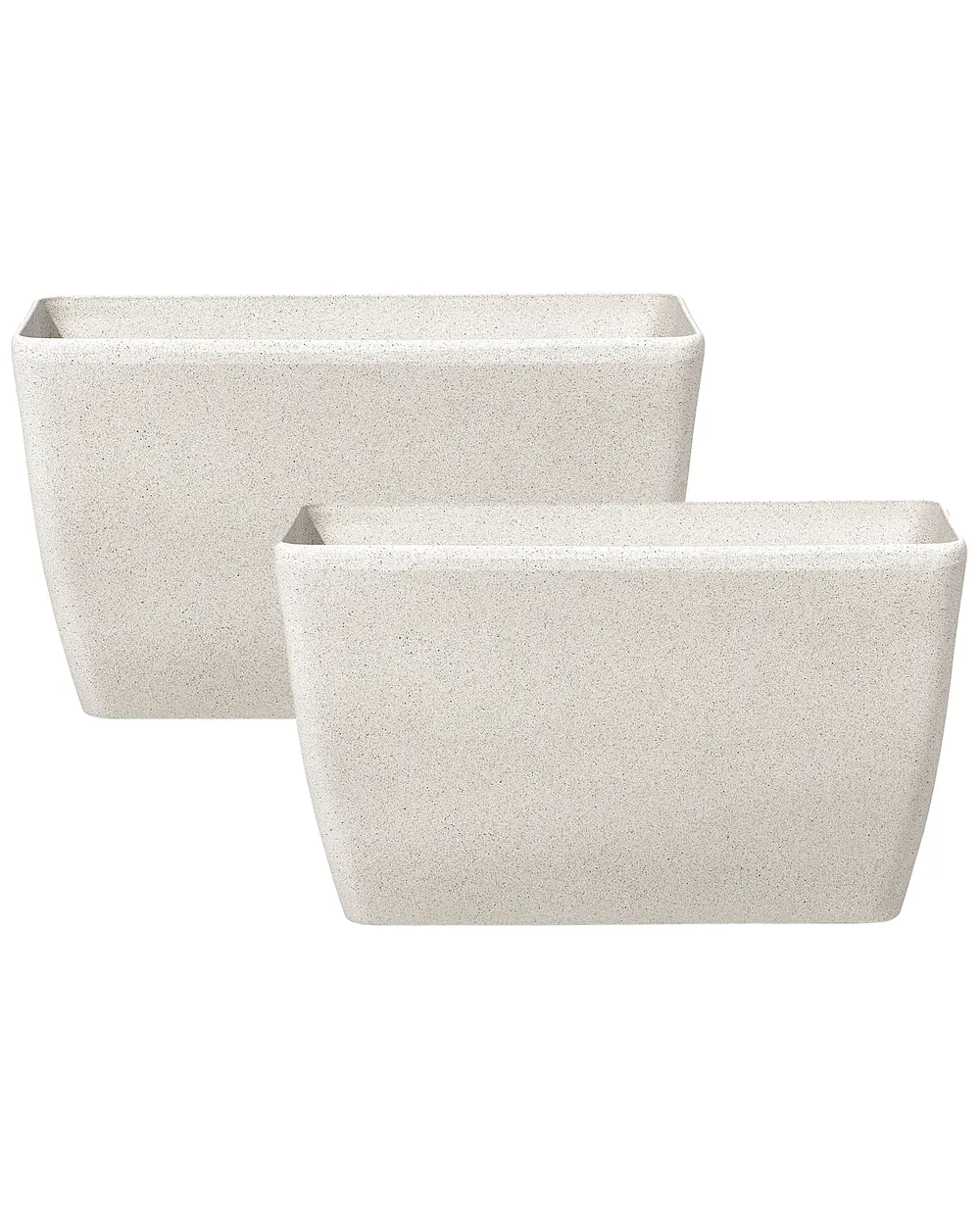 Set mit 2 Blumentöpfen BARIS 74 cm Beige