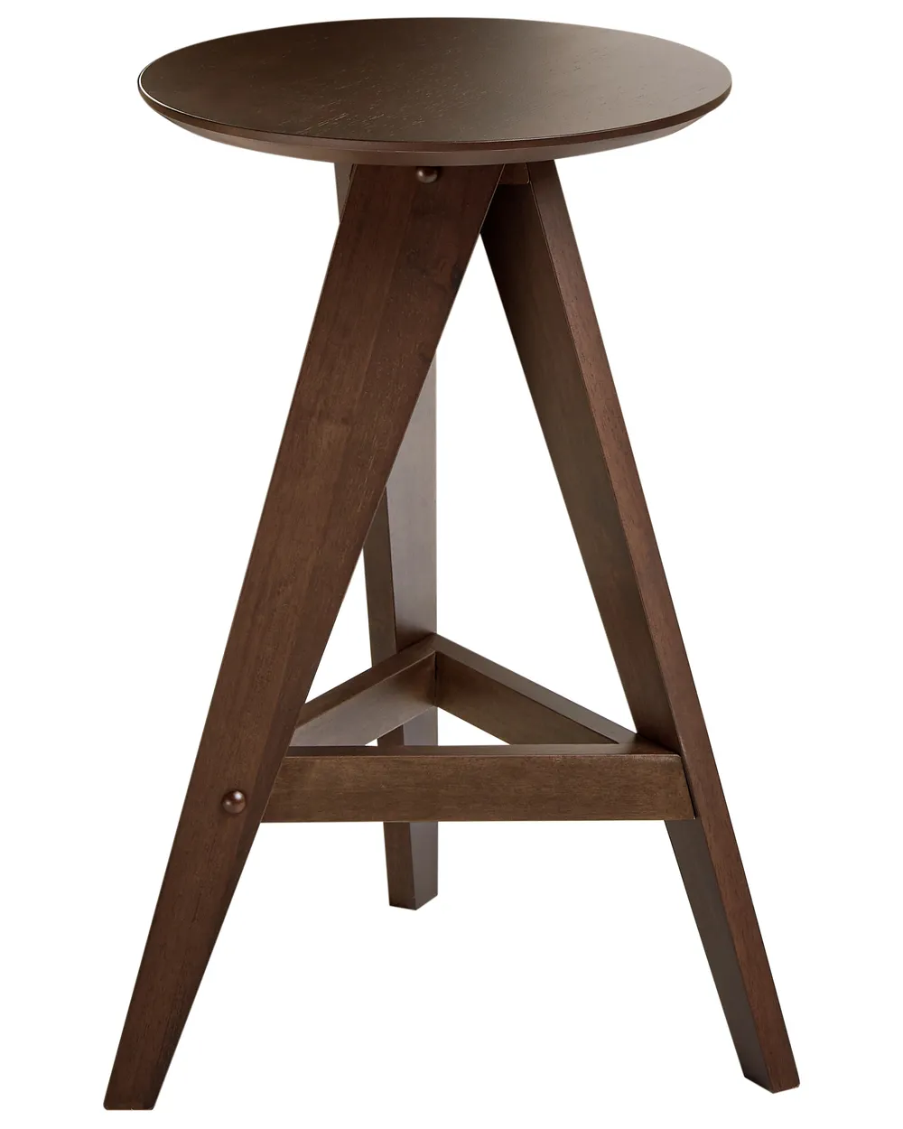 Set of 2 Bar Stools AROMA Wood Dark Brown_1054229
