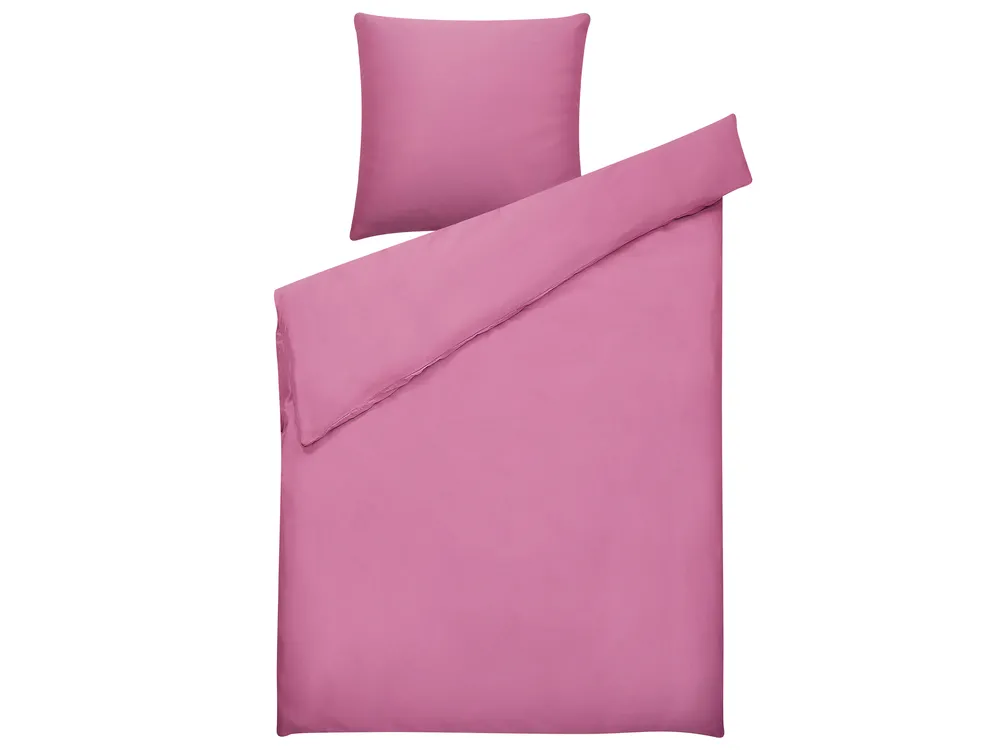 Bettwäsche-Set HARMONRIDGE 135 x 200 cm Baumwollsatin Rosa_815038