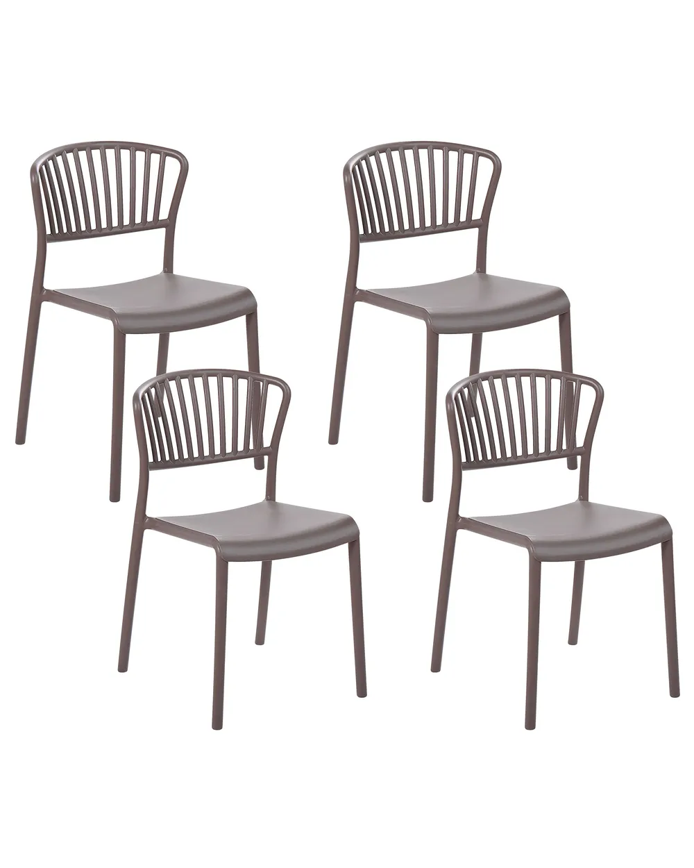 Gartenstuhl 4er Set GELA Taupe