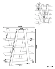 5 Tier Shelving Unit ESCALANTE 116 cm White_772051