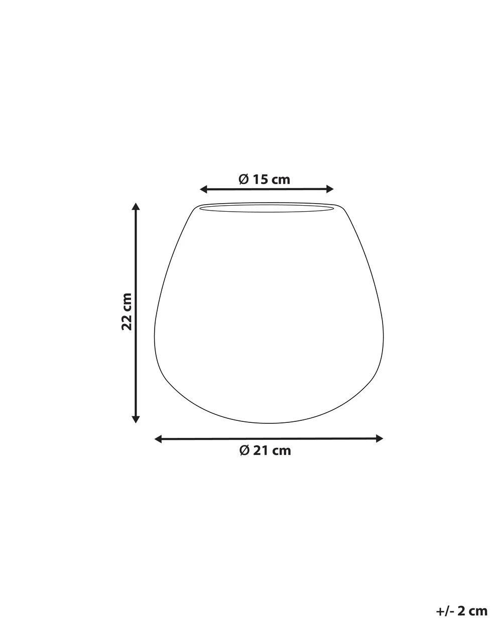 Blumenvase BETTA 22 cm Steinzeug Braun_935282