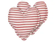 Dekokissen 2er Set RUBIA 45 x 45 cm Baumwolle Rot Streifenmuster_914153