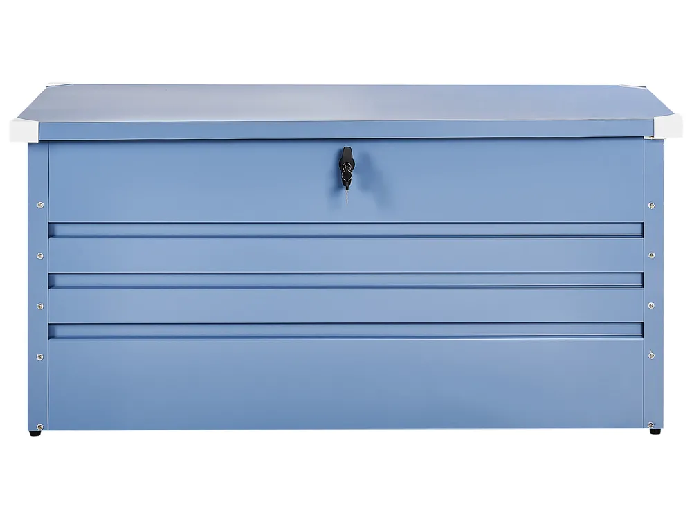 Aufbewahrungsbox CEBROSA 132 cm 62 cm Metall Blau_944754