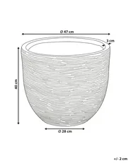 Blumenkübel LIXOURI 47 cm Hellgrau_1032350