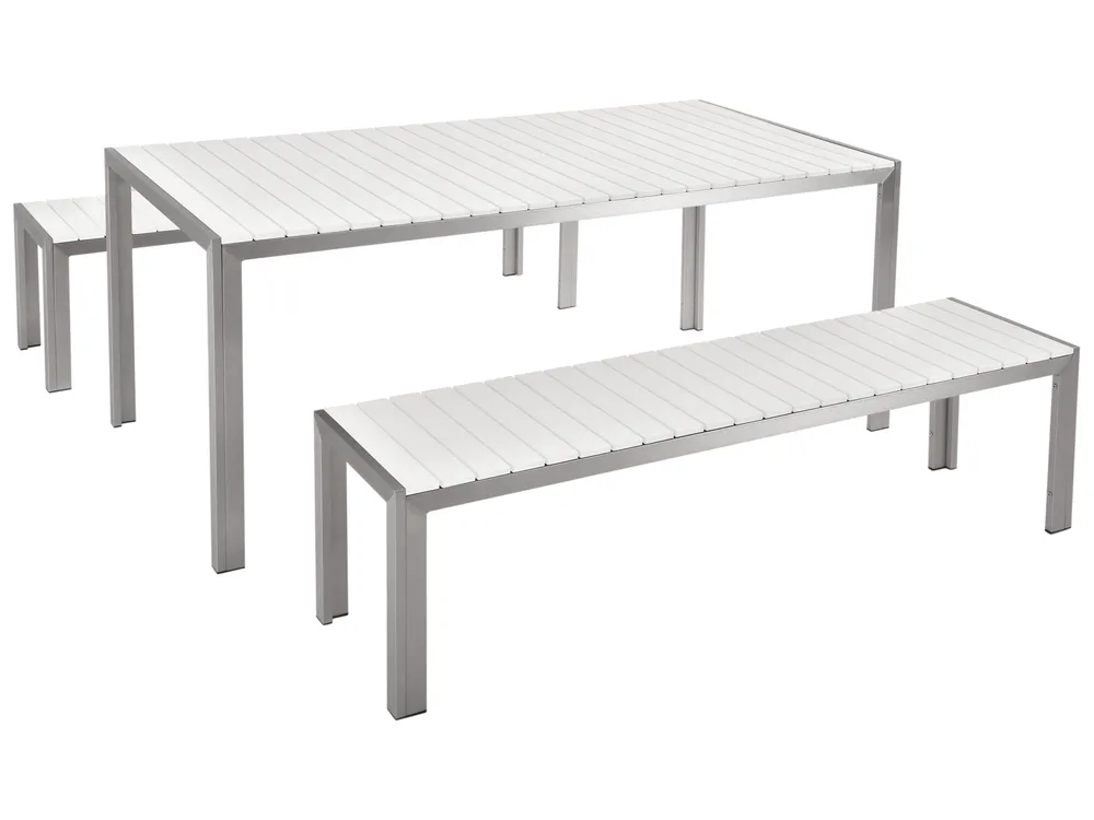 Gartenmöbel Set 6-Sitzer NARDO Weiß