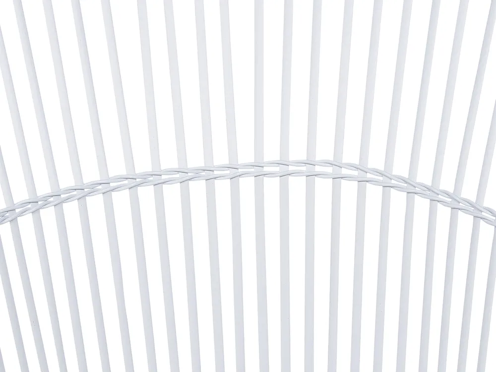 Bistro Set inkl. Kissen MESYNA Polyrattan Weiß_861792