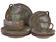 Tafelservice 16-teilig THYME Steinzeug Dunkelgrün_1020258