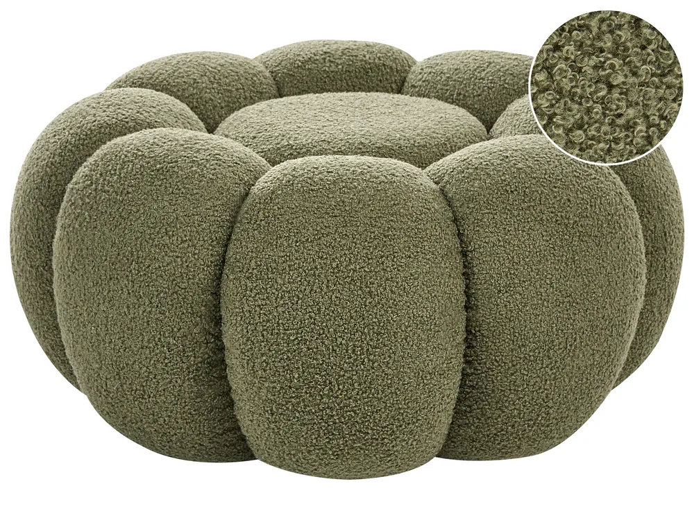 Pouf BEAUFORT Bouclé Grün