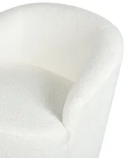 Swivel Armchair DAVIK Boucle Off-White_875282