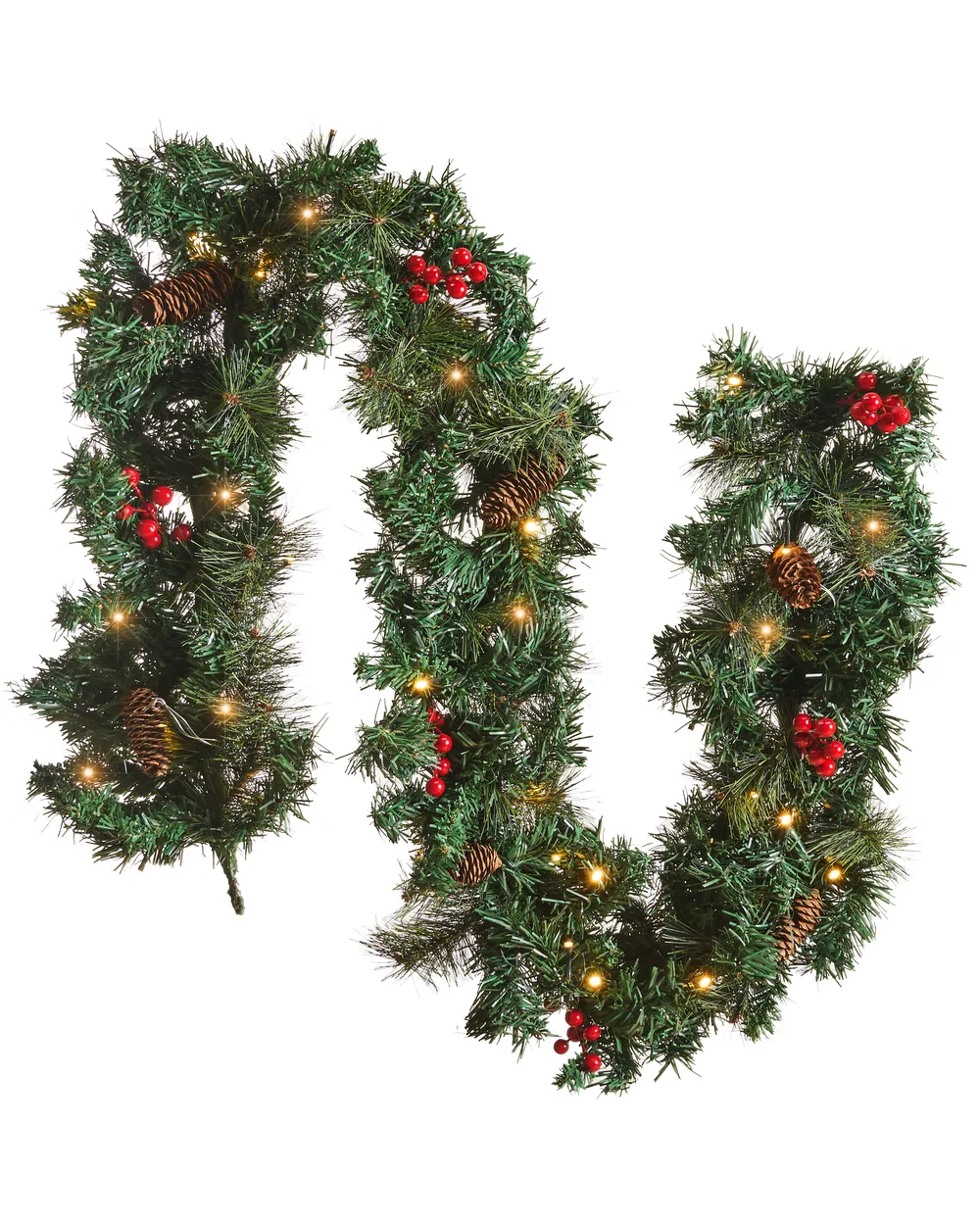 Weihnachtsgirlande LED TENALA 180 cm Grün